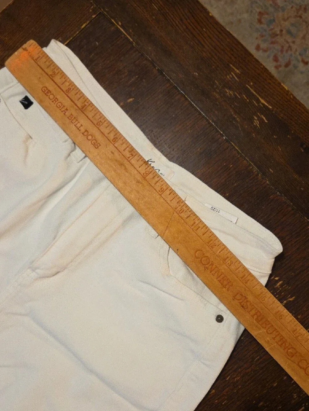 KanCan White Flare Jeans with Knee Rips